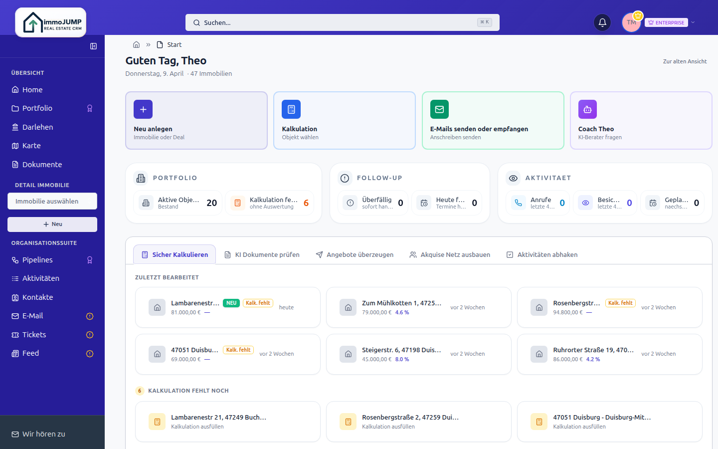 ImmoJUMP Dashboard