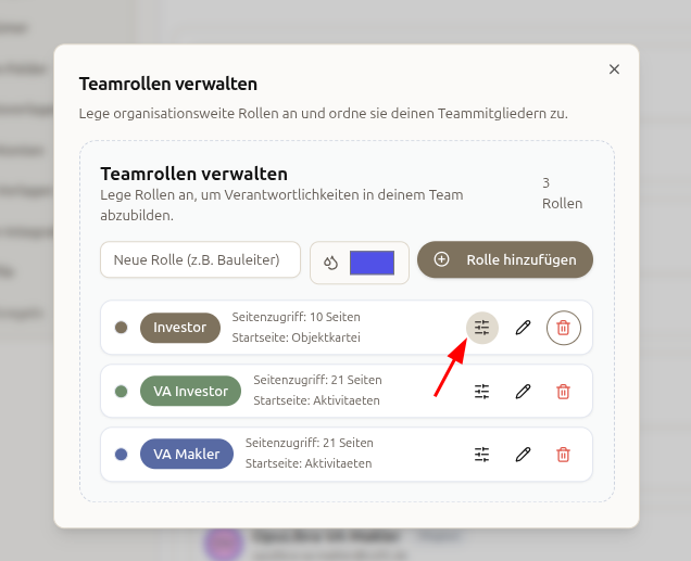 Teamrollen verwalten – Rollen anlegen und Seitenzugriff öffnen